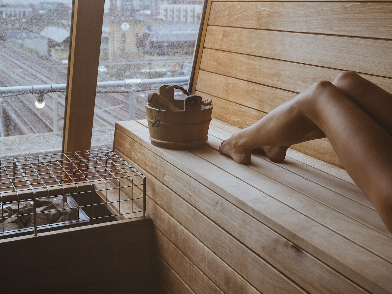 Rooftop Saunas Hackney — timber sauna cabin